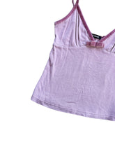 Load image into Gallery viewer, 00s baby pink tank top with velvet details
