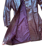 Load image into Gallery viewer, 00s faux leather maxi jacket
