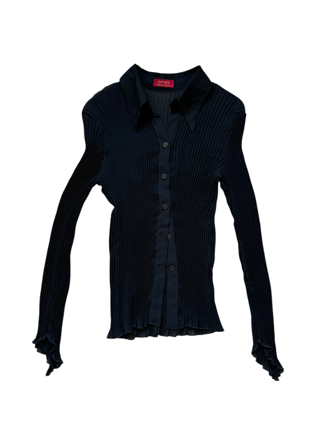 Whimsigoth night button up mesh top