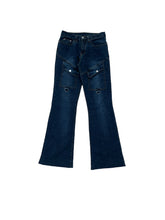 Load image into Gallery viewer, Y2K dark washed denim pants
