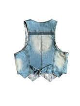 Load image into Gallery viewer, 00s denim fitted vest
