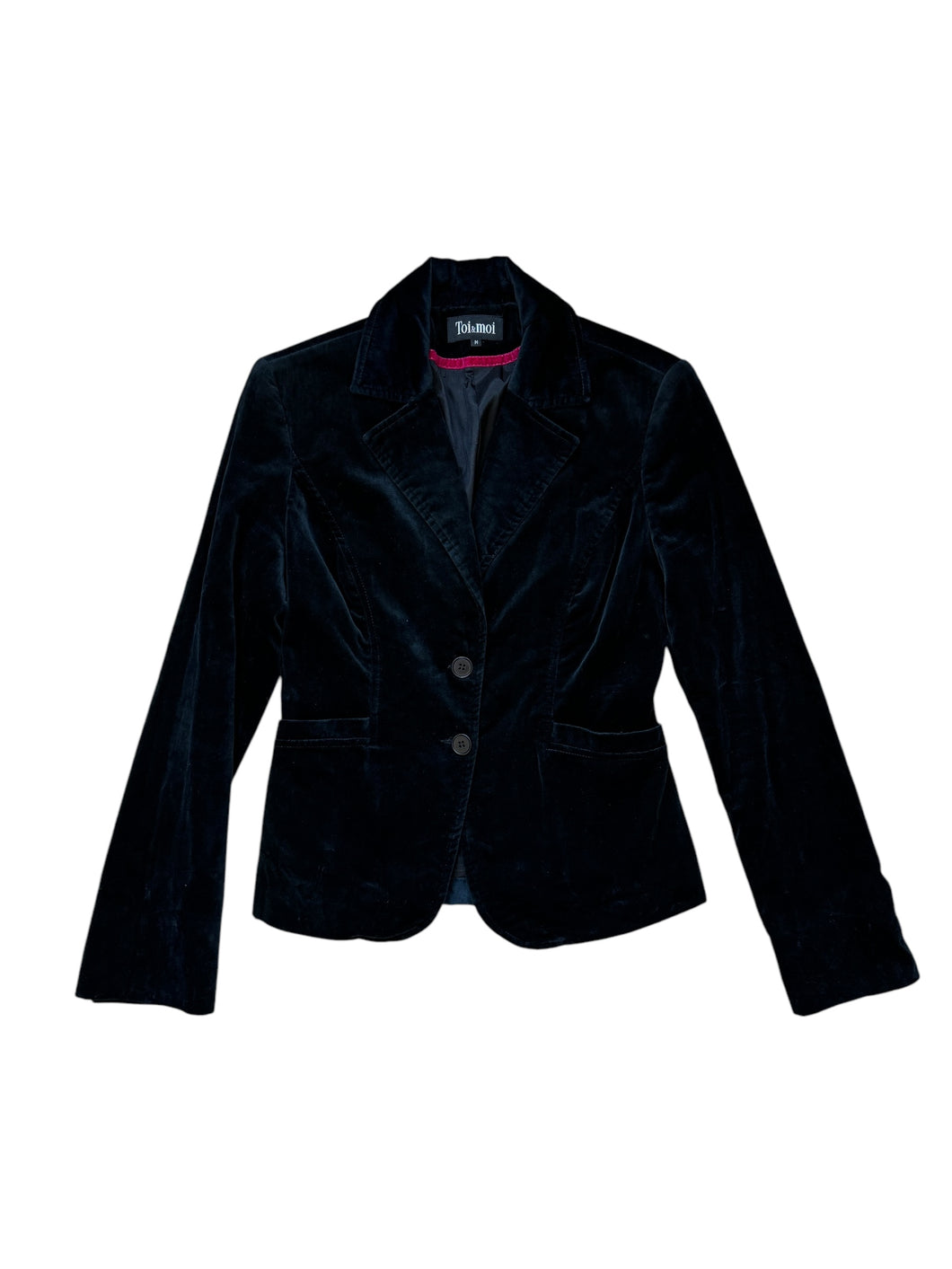 ToiMoi 00s velvet fitted blazer