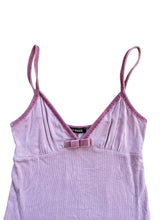 Load image into Gallery viewer, 00s baby pink tank top with velvet details
