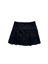 Load image into Gallery viewer, Black mini plated skirt with satin shorts inside
