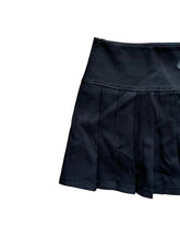 Load image into Gallery viewer, Black mini plated skirt with satin shorts inside
