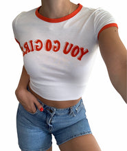 Load image into Gallery viewer, “You go girl” 00s baby tee
