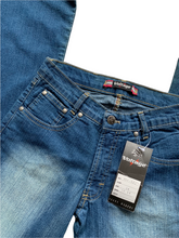 Load image into Gallery viewer, 00s mid to highwaisted flare jeans with tags on
