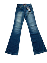 Load image into Gallery viewer, 00s mid to highwaisted flare jeans with tags on
